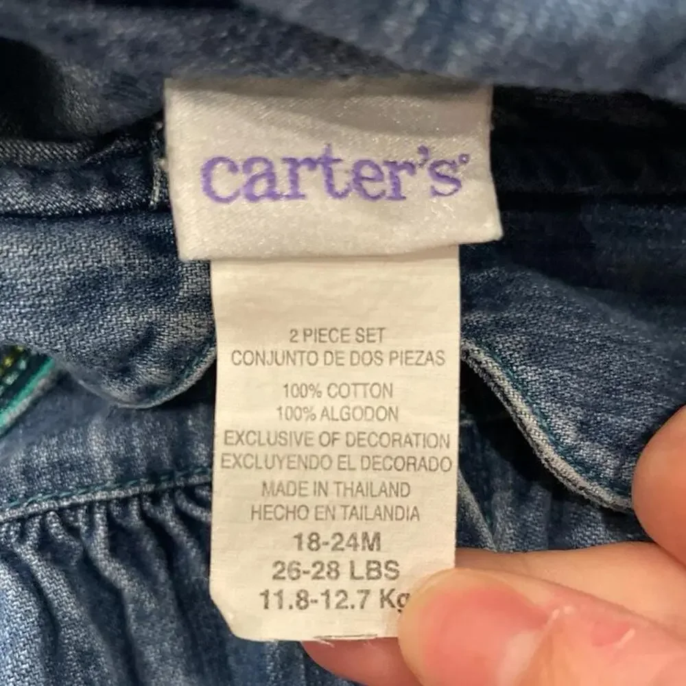 Adorable vintage carters jean dress